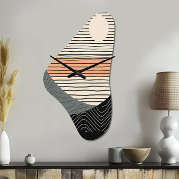 Simple Horizon III - Asymmetric Metal Wall Clock